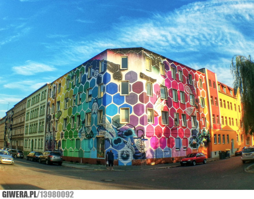 Kamienica,mural,miód,Brazylia