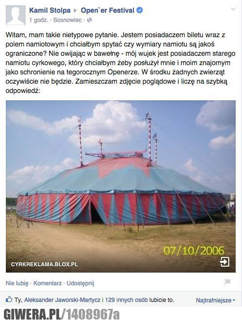 Namiot,Open'er Festival