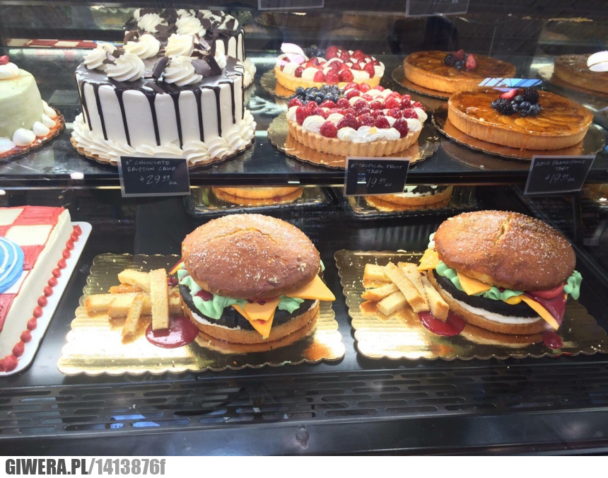 Tort,Hamburger,Frytki