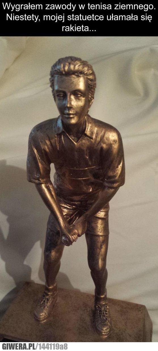 Statuetka,Tenis ziemny,rakieta