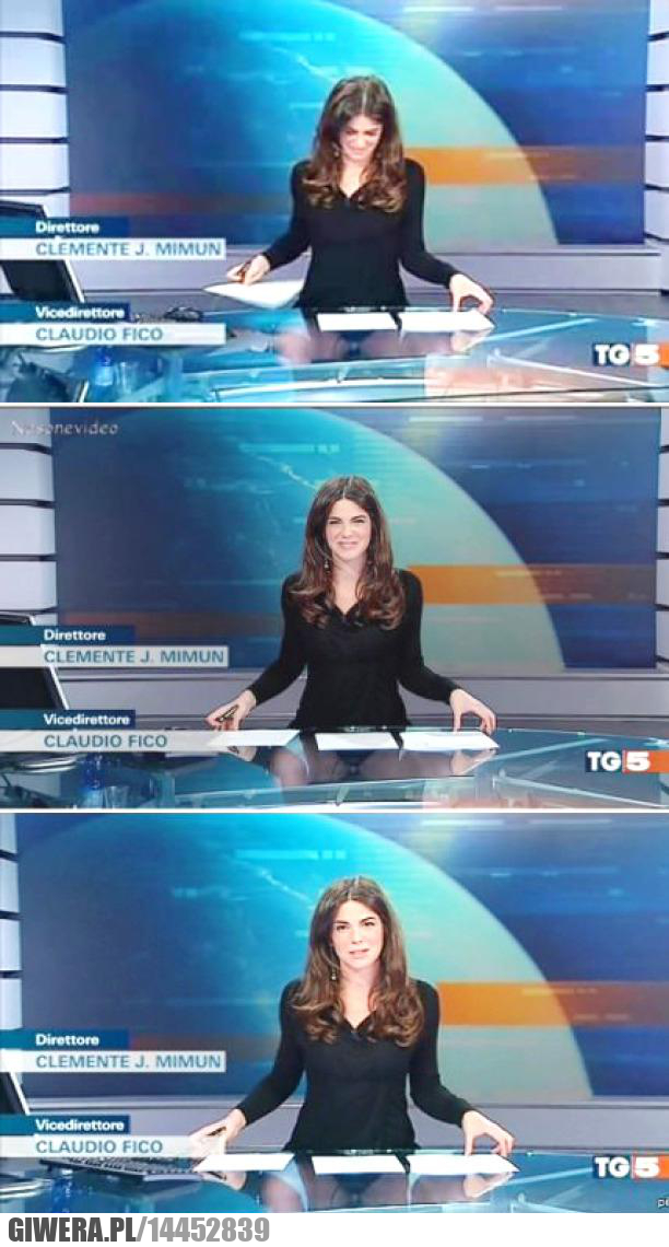 Przeźroczysty stół,Prezenterka