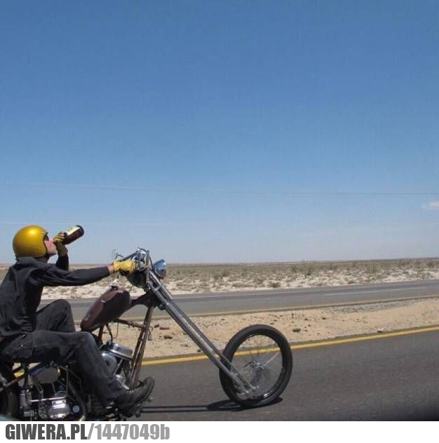 Odpowiedzialny kierowca,piwo,motocykl