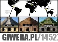 Piramidy. Podobne nie? W tamtych czasach raczej nie mieli do siebie dostępu.