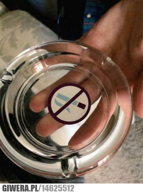 Popielniczka,zakaz palenia