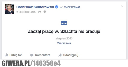 Komorowski,Szlachta nie pracuje,praca