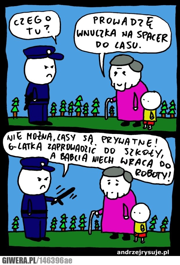 Lasy Państwowe,Lasy Prywatne,babcia,6 latek