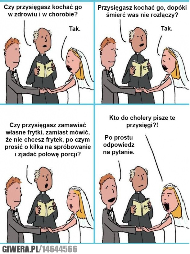 Przysięga,ślub,frytki