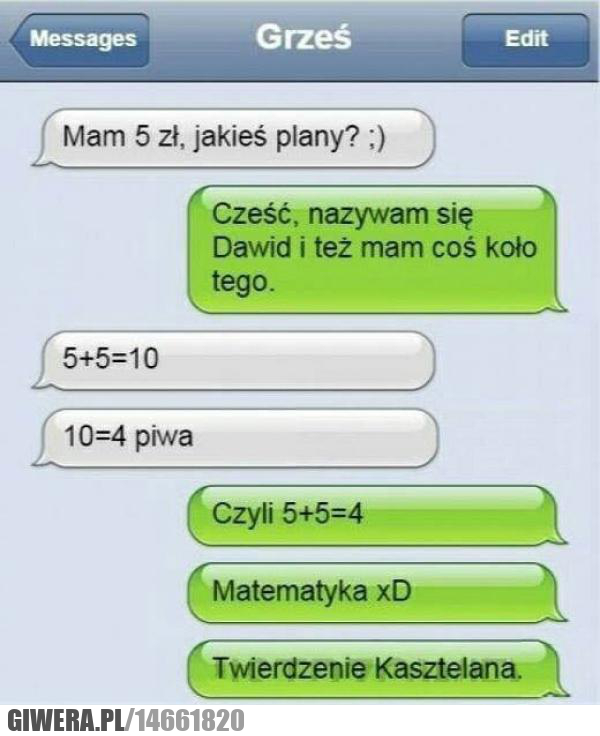 Twierdzenie Kasztelana,piwo