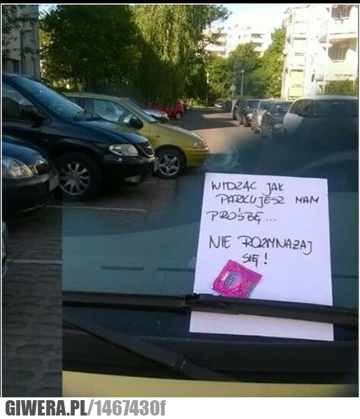 Parkowanie,prezerwatywa,kondon,karny kutas