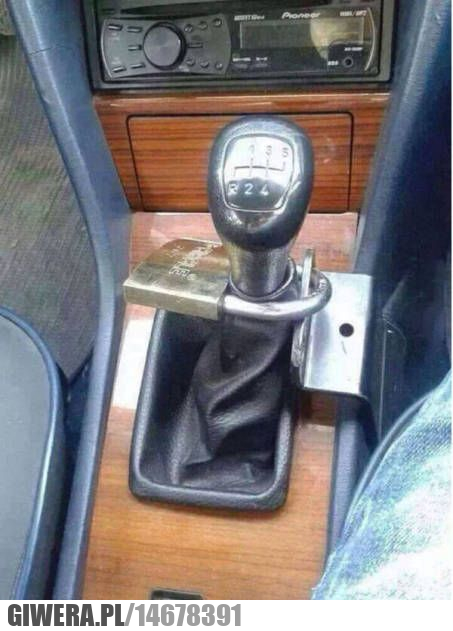 Zabezpieczenie auta,skrzynia biegów,kłódka