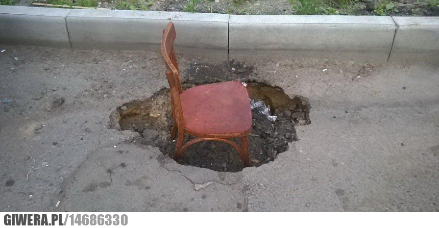 Łatanie dziur,krzesło