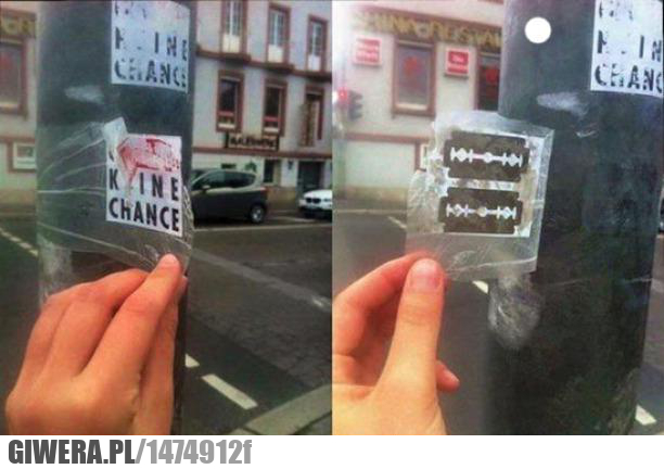 Żyletki,naklejki,imigranci,