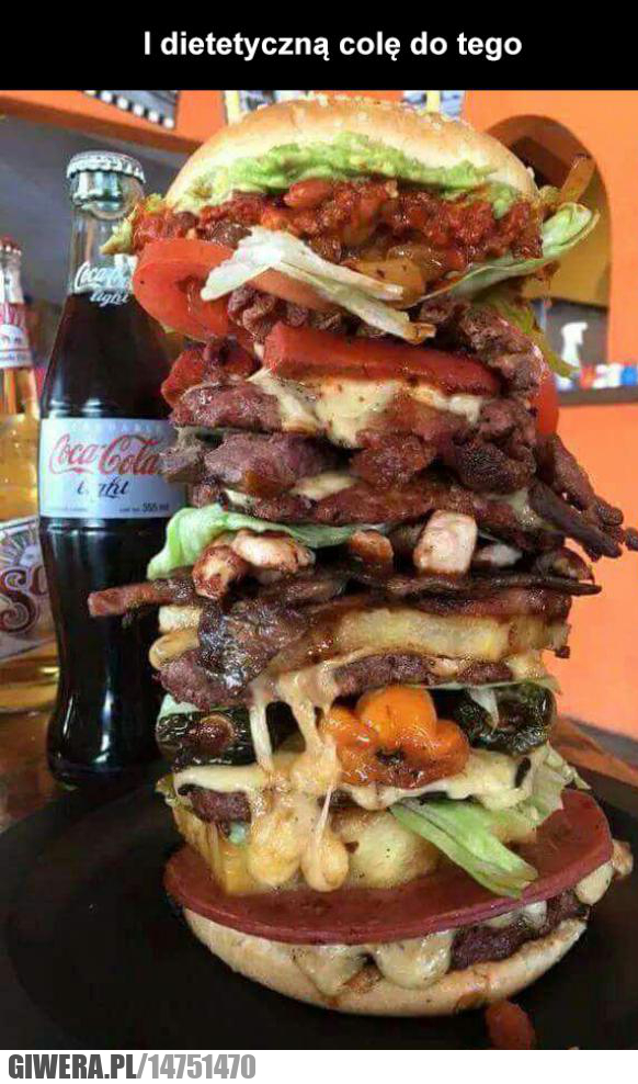 Dietetyczna cola,burger