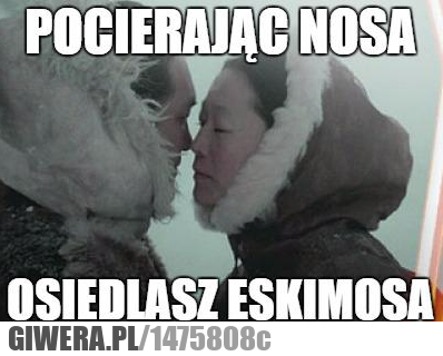Osiedlasz Eskimosa,Pocierając nosa