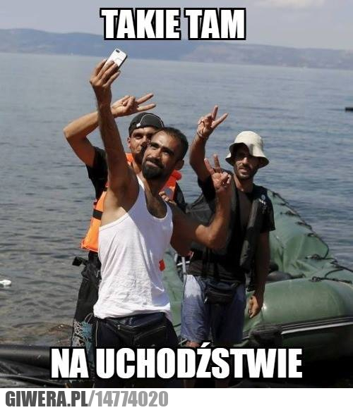 Uchodźca,imigrant,selfie