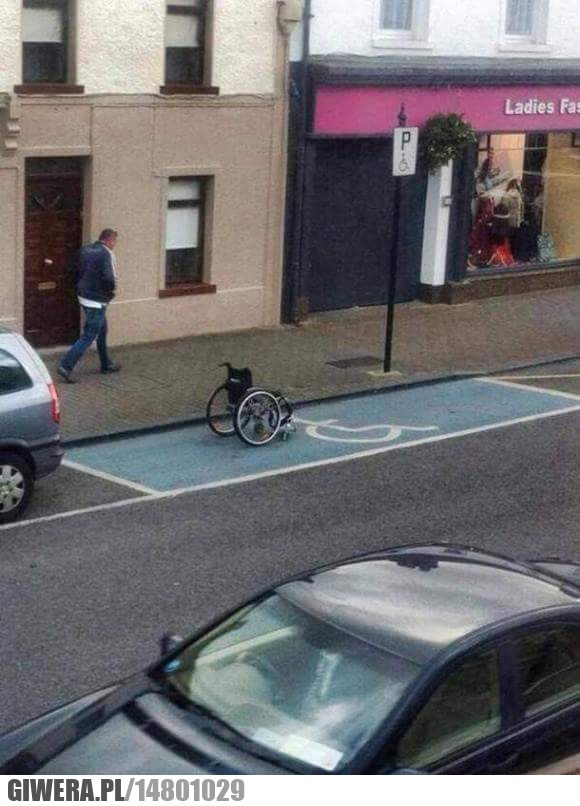 Parkowanie,wózek,wózek inwalidzki