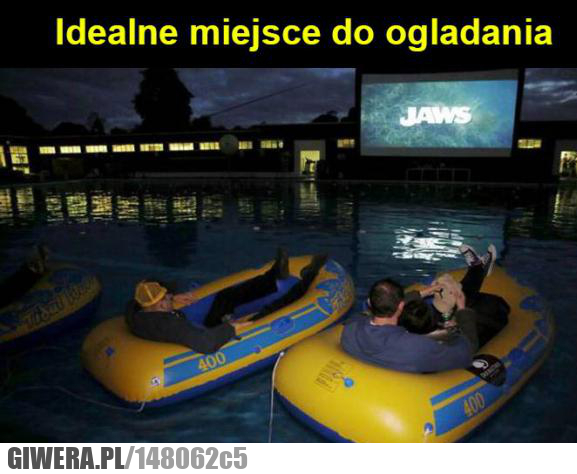 Film,Szczęki,ponton,basen