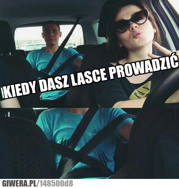 Kobieta za kierownicą,pasy