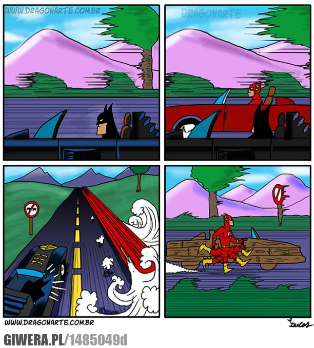 Flash,batman,batmobile