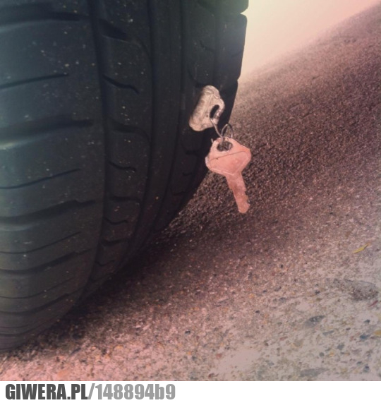 Zgubiłem klucze,opona