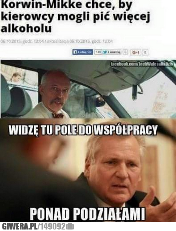 Współpraca,Korwin,Kwaśniewski,alkohol