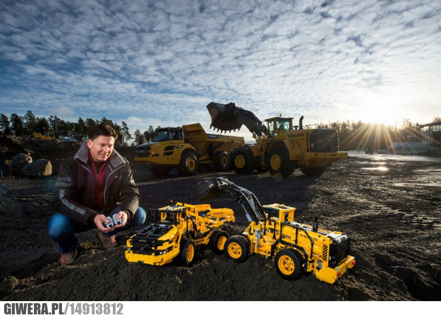 Relaks,praca,koparka,volvo,zabawki