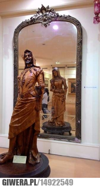 Rzeźba,lustro,sztuka