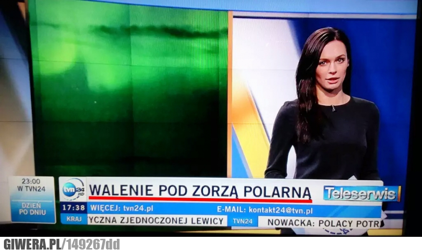 Zorza polarna,tvn,walenie