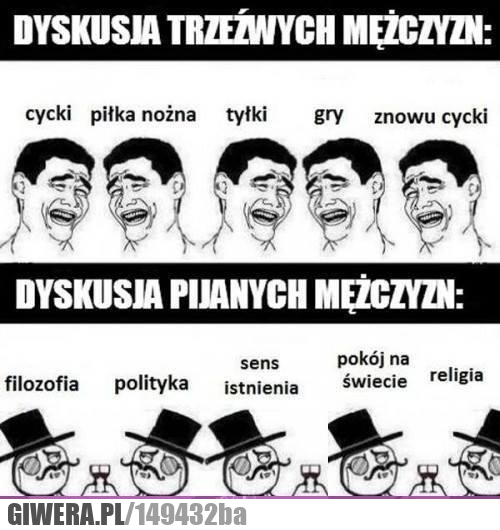 Dyskusja,pijany,trzeźwy