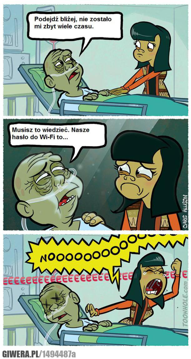 Hasło wifi,śmierć