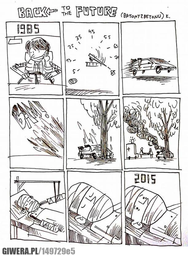 Powrót do przyszłości,wypadek,drzewo