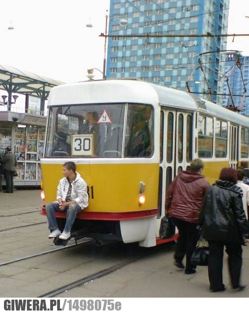 Pasażer na gapę,tramwaj