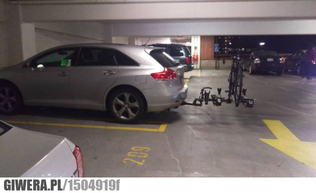 Mistrz parkowania,rower,parking