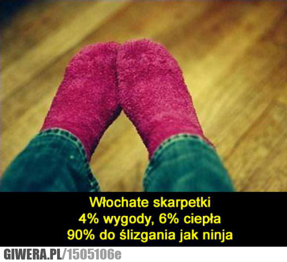 Włochate skarpetki,ninja