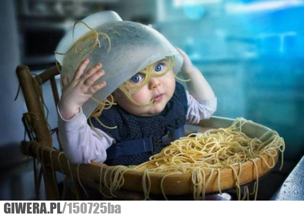 dziecko,spaghetti