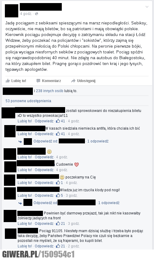 Marsz Niepodległości,pociąg,PKP