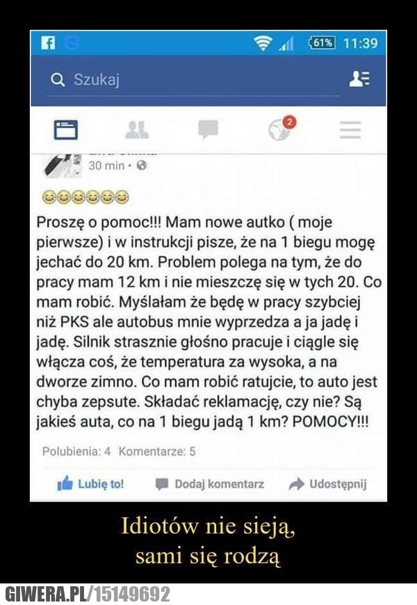 Pierwsze auto,idiota