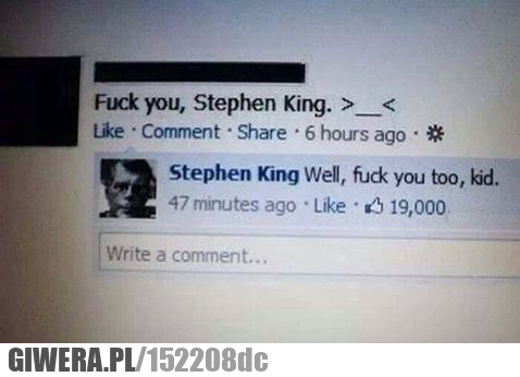 Cięta riposta,Stephen King