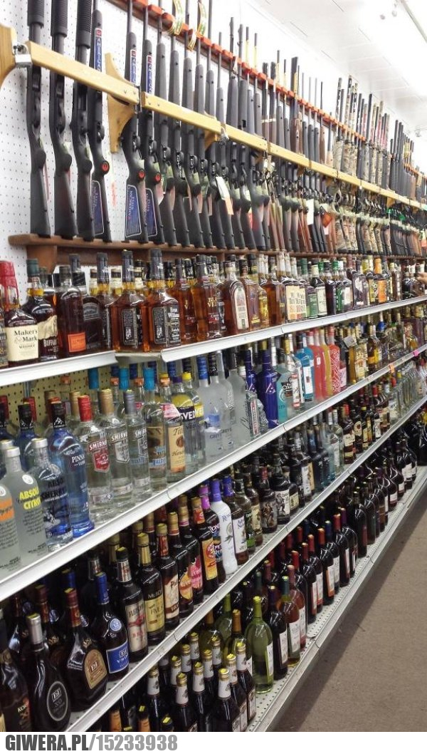 Teksas,sklep,broń,alkohol