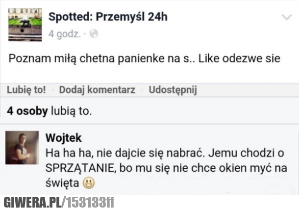 Cwaniak,sprzątanie