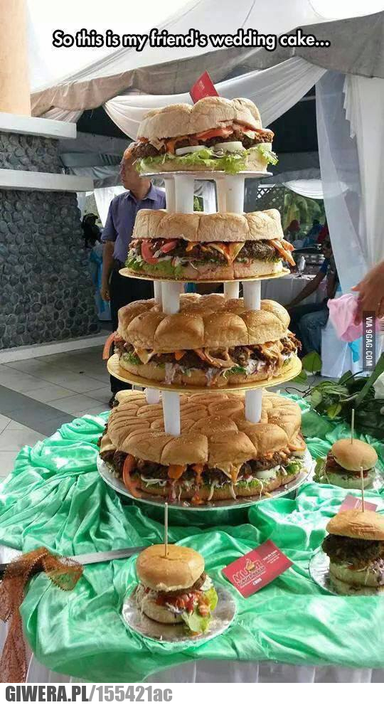 Tort weselny,Burger