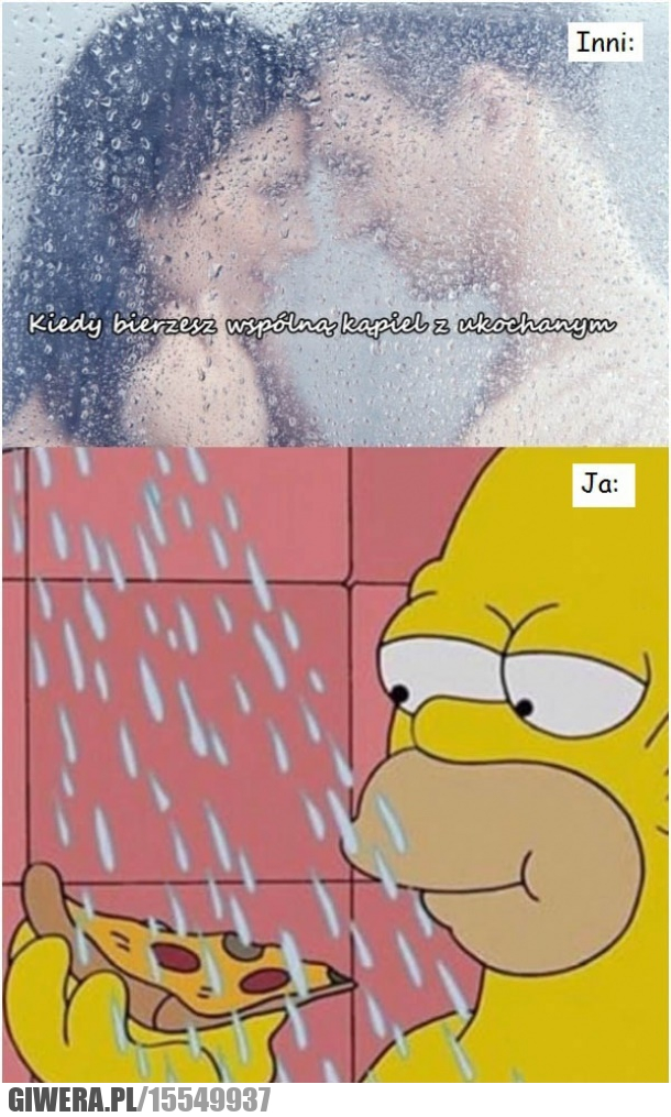 Kąpiel z ukochanym,pizza