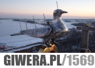 Statuetka gołębia chroniona przed obsraniem przez gołębie