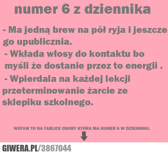 numer, 6, z, dziennika