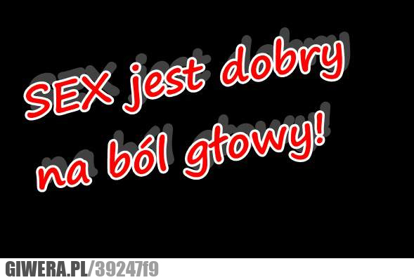 sex, jest, dobry, na, ból, głowy