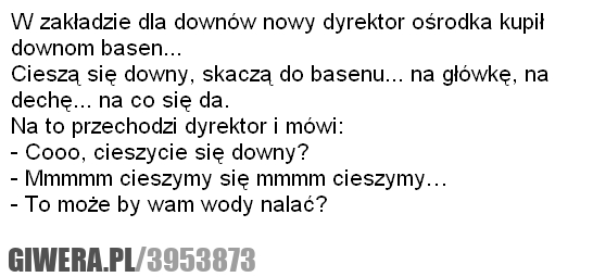 basen, downy, dyrektor, kawaly, dowcipy, chamskie, chamski, down