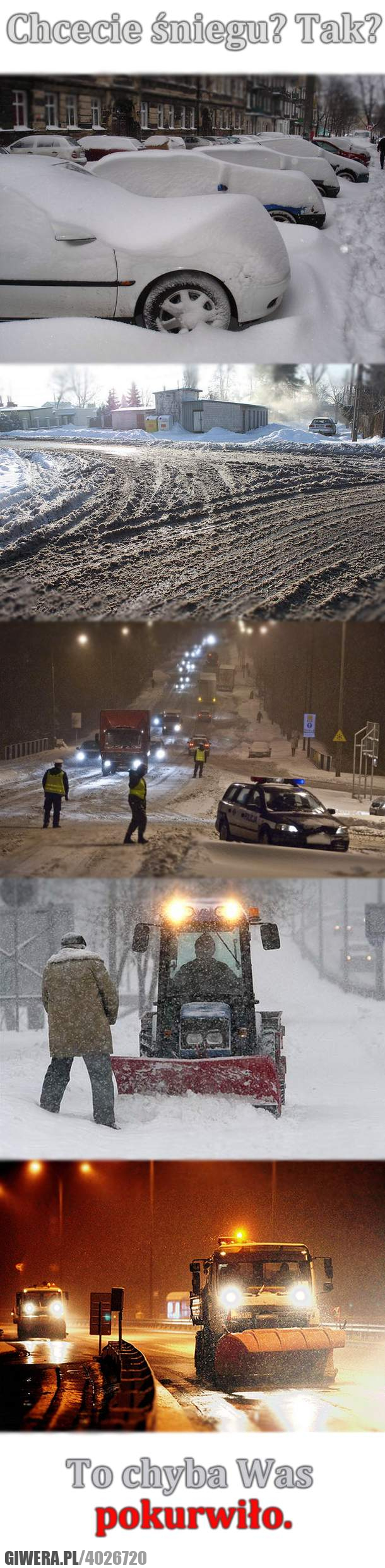 śnieg, pokurwiło