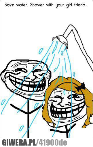 kąp, dziewczyną, oszczędzaj, wodę