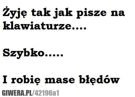 żyję, klawiaturze