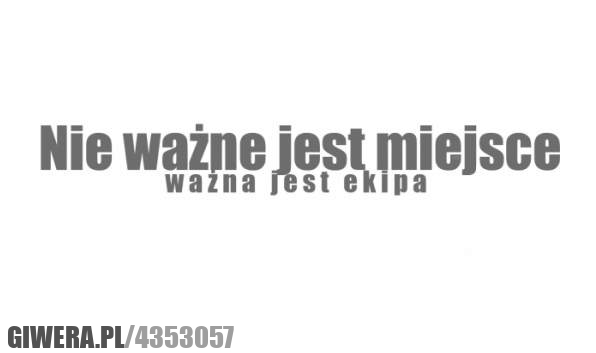 ekipa, miejsce, ważne
